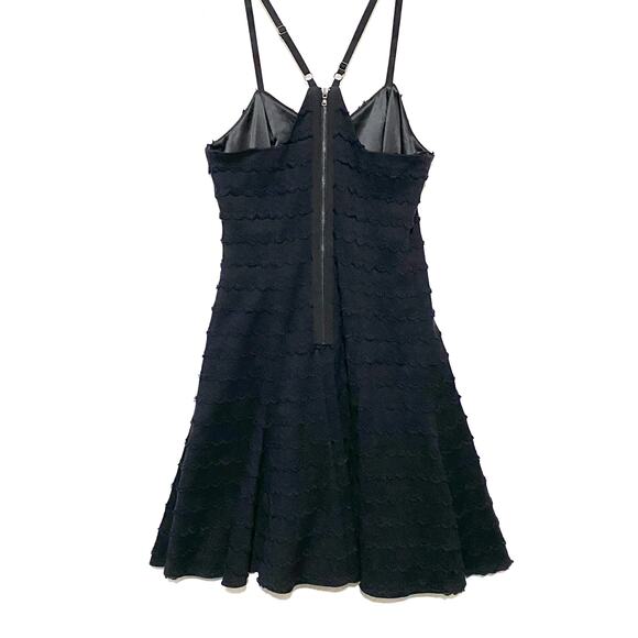 Jay Godfrey Little Black Mini Dress Womens 0 Strappy Exposed Zip Back Halter - Picture 3 of 9